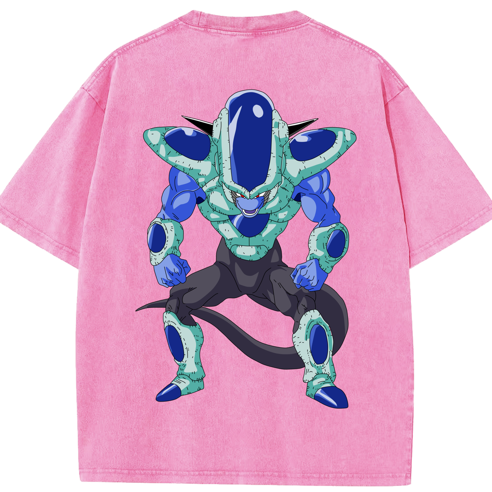 （画像用） ドラゴンボール フリーザ DRAGON BALL Frieza 綿100% ヴィンテージ風 半袖Tシャツ（背面プリント）